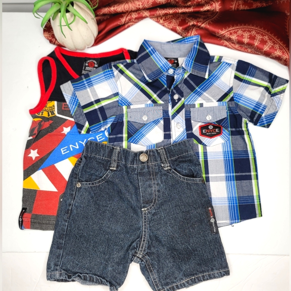Enyce Kids 3-Piece Set - Blue, Red, Gray